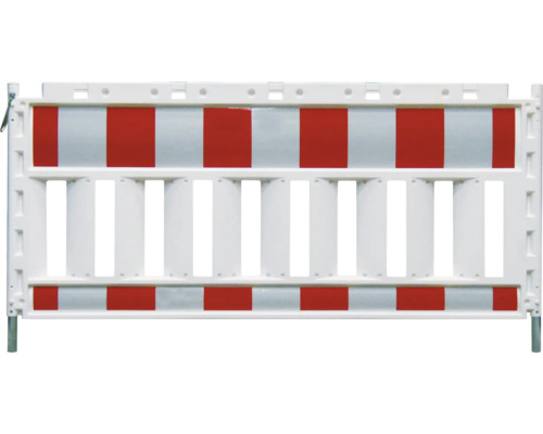 Afzethek met rood-witte markeringen voor bouwplaatsbeveiliging
