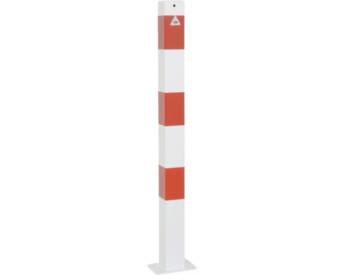 Geleidebaken met waarschuwingsbord voor het wegverkeer