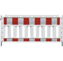 Bouwhek met rood-witte markering