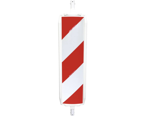 Waarschuwingsbord met retroreflecterende strepen