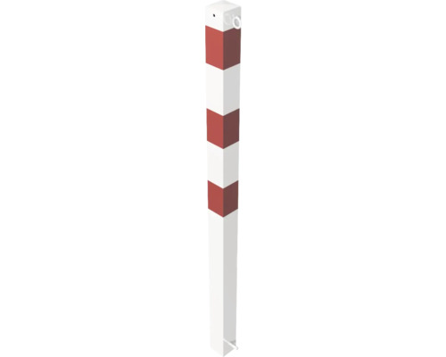 Afsluitpaal met rood-witte strepen