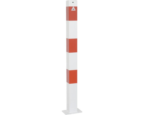 Afsluitpaal met rood-witte strepen