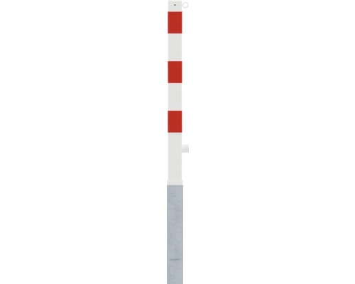 Afzetpaal met waarschuwingsstrepen