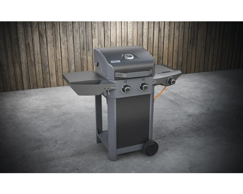 Gasbarbecue met twee branders en zijplanken