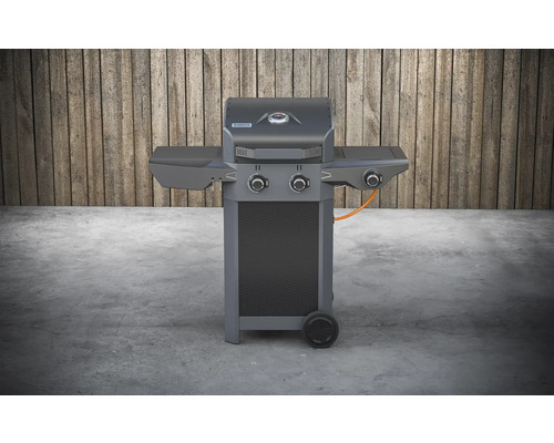 Gasbarbecue met twee branders en twee opbergvakken