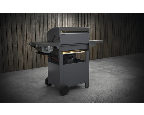 Gasbarbecue met opbergruimte en wielen