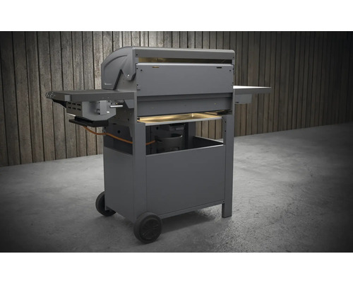 Gasbarbecue met opbergruimtes en wielen