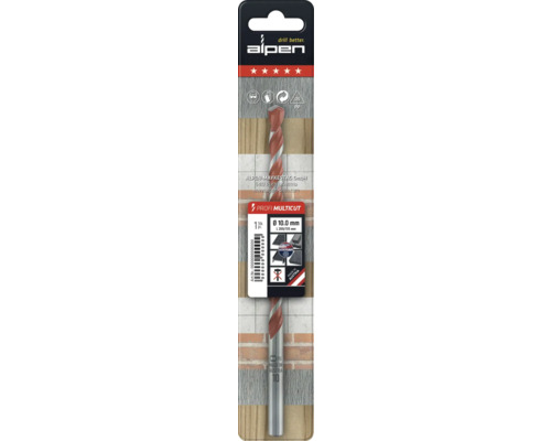 Alpen Profi Multicut universele boor, diameter 10 millimeter
