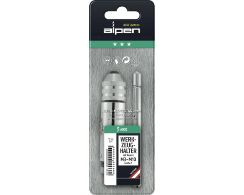 Alpen gereedschapshouder met knevel M3-M10 maat 1