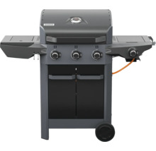 Gasbarbecue met drie branders, zijtafels en onderkast