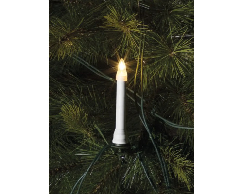 KONSTSMIDE Kerstverlichting LED lichtsnoer boomkaarsen 16 kaarsjes warmwit 10,5 m Kerstboomkaars met clip voor bevestiging aan de kerstboom