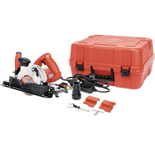 Elektrische tegelsnijmachine met accessoires en transportkoffer