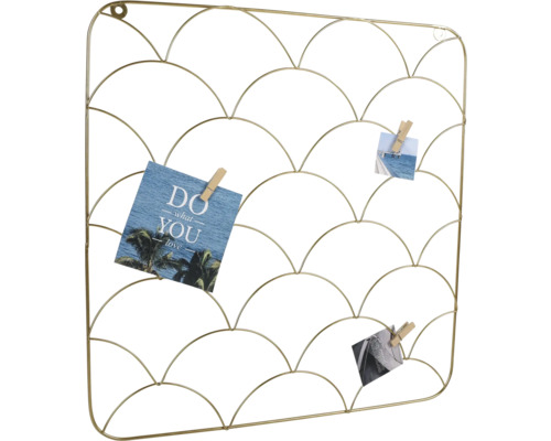 Metalen memobord met gebogen design en foto''s