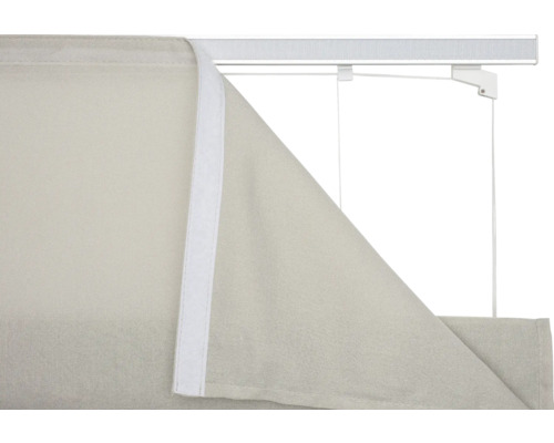 Plisségordijn met bedieningsrail en stof