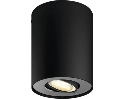 PHILIPS Hue White Ambiance LED opbouwspot Pillar zwart