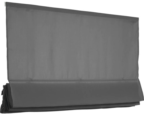 Grijze vouwgordijn voor raam