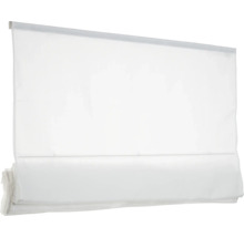 Witte raamdecoratie met vouwgordijn