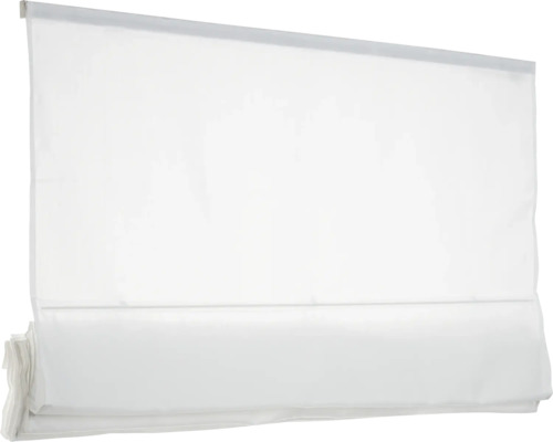 Witte raamdecoratie met vouwgordijn