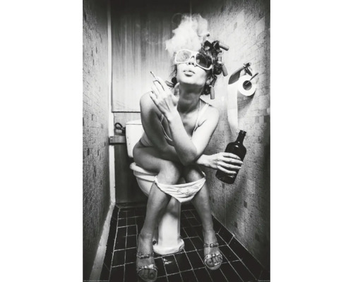 Decopaneel Toilet Lady 61x91 cm