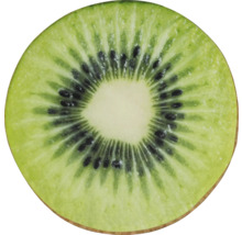 Een schijf kiwi met zaden