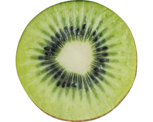 Een schijf kiwi met zaden
