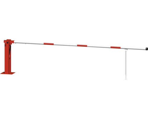 Slagboom met contragewicht en rood-witte balk