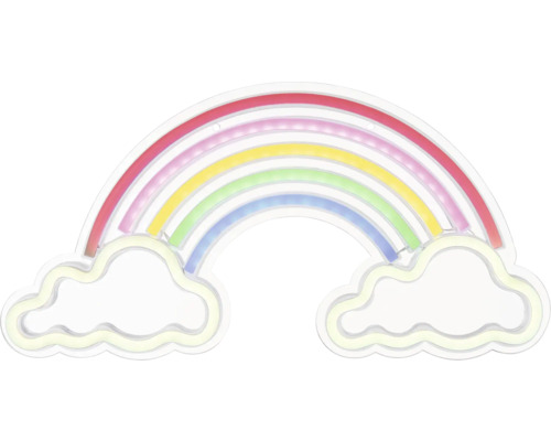 Regenboog LED lamp met wolken