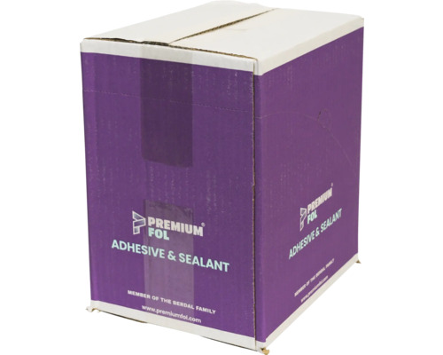 Karton met kleefstof en afdichtmiddel