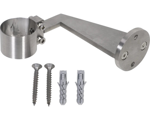 Roestvrijstalen leuninghouder met schroeven en pluggen