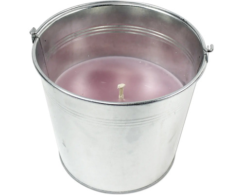 Kaars citronella in emmer roze Ø 18 cm H 15 cm