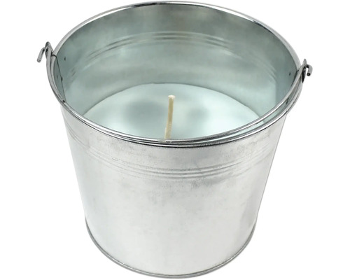 Kaars citronella in emmer lichtgroen Ø 18 cm H 15 cm