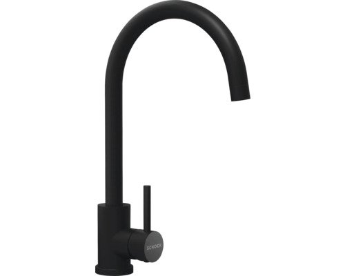 Zwarte keukenkraan met hoge uitloop van Schock
