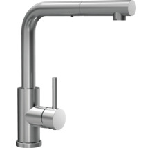 Metalen keukenkraan met uittrekbare sproeier