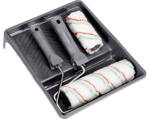 Verfrollerset met verfbak en twee verfrollers