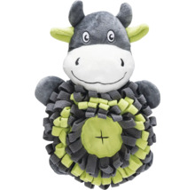 Koe knuffel met interactief zoekspel voor honden