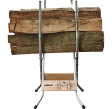 Houtstapelhulp met houtblokken