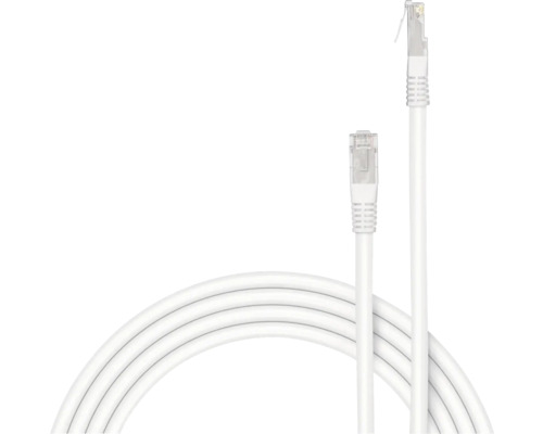 Witte Ethernetkabel met RJ45-connectoren