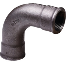Gietijzeren fitting hoekstuk met binnendraad