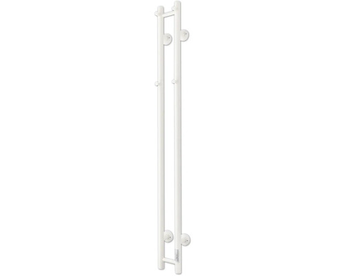 TVS Design Elektrische badkamerradiator ELDO 2 wit met timer 140 x 13,5 cm Handdoekrek voor wandmontage