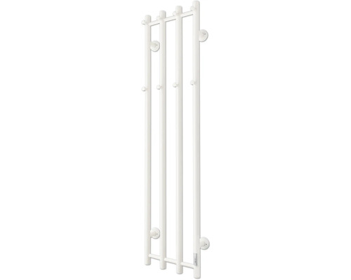 TVS Design Elektrische badkamerradiator ELDO 4 wit met timer 140 x 34,5 cm Handdoekradiator voor wandmontage met haken