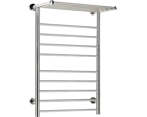 TVS Design Elektrische badkamerradiator ELDO H chroom met timer 86 x 53 cm Metalen handdoekradiator met plank