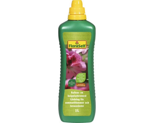 FLORASELF Balkon & kuipplanten meststof 1 liter