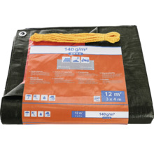 Afdekzeil 3 x 4 meter met koord