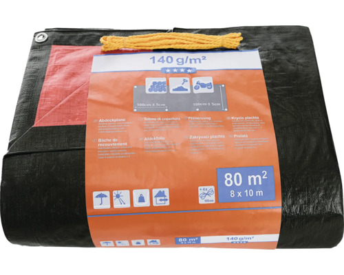 Dekzeil 8 x 10 meter inclusief touw
