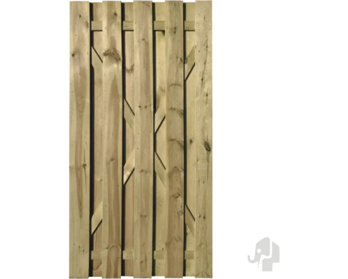 ELEPHANT Tuinpoort XL geïmpregneerd grenenhout recht excl. beslag PEFC 100x200 cm Houten schutting voor perceelafbakening