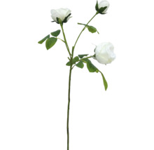 Kunstmatige roos met bloemen en bladeren