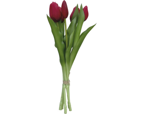 Kunstplant Tulpen rood H 30 cm 5 st.