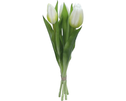 Kunstplant Tulpen wit H 30 cm 5 st.