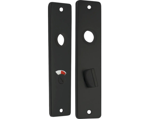 PERTURA Schild met WC-/badkamersluiting WC63/8 zwart, 2 stuks Toiletgarnituur met indicator voor toiletdeuren
