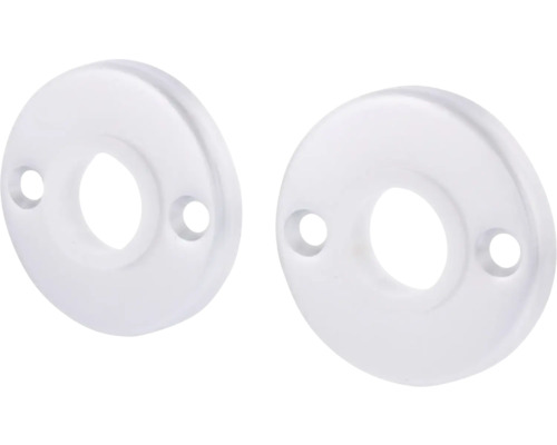 Twee deurrozetten van kunststof